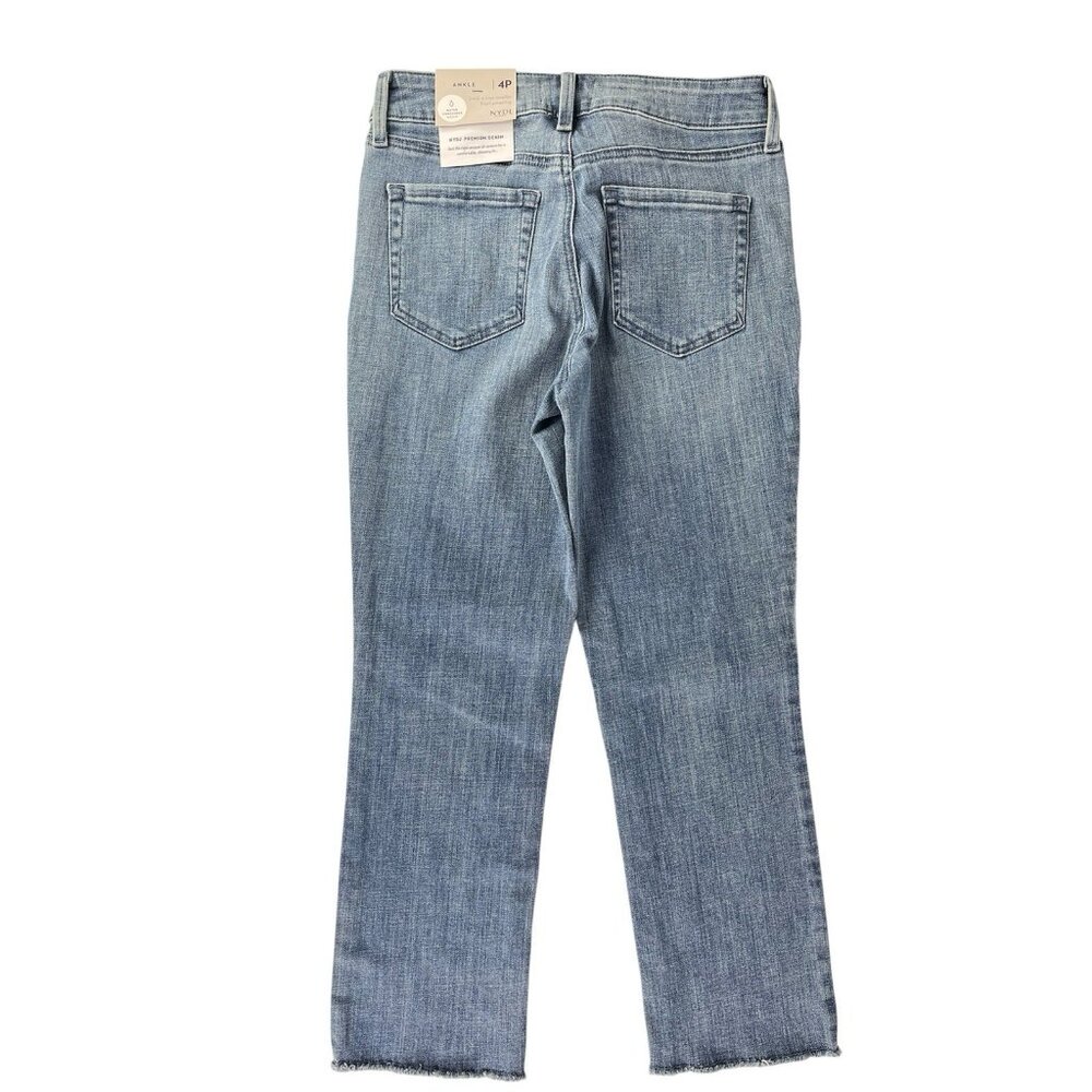 NYDJ Women's Denim Maxwell Wash Sheri Slim Ankle w/Fray NWT 4 Petite - Picture 6 of 6